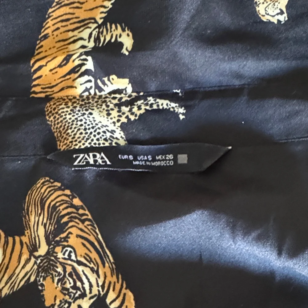 Zara Black Dress with Tiger Pattern - Picture 2 of 9